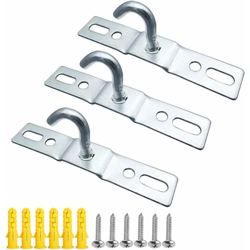 3 Pièce Crochet De Plafond 95MM Plafonnier Plaque De Base Plafonnier Lustre Crochet Visse Mount Heavy Duty Fer Galvanisé Pour Européenne Lampe