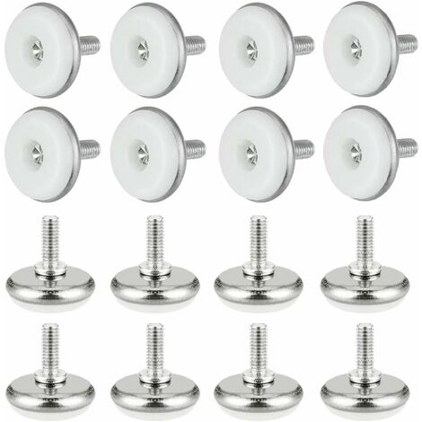 SOTECH MOBILIA Verstellfuß-Set – 10 Stück Nivellierfüße M8, 29–50 Mm, Inkl. Bodenschützer