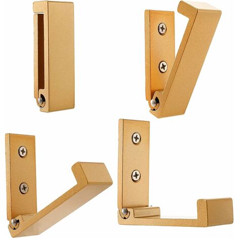 Decorative Wall Hooks, 4Pcs - Solid Brass Entryway Coat Hooks, Hangers Wall  Mounted for Bathroom (12mm x 40mm) 