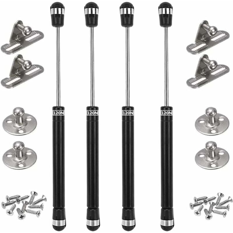 4PCS Vérins à Gaz 150N Verin Meuble Hydraulique Ressort Amortisseurs à Gaz D'Origine Porte Armoire De Cuisine Bras Pneumatique Pour Levage De Porte