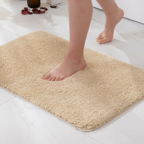 WIRIST Bath Mat/Shower Mat, Non-Slip, Super Absorbent Black, (23.6 x 15.7)