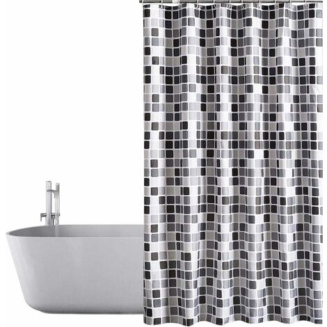 Barra cortina de baño curva cromo 90x90 cm