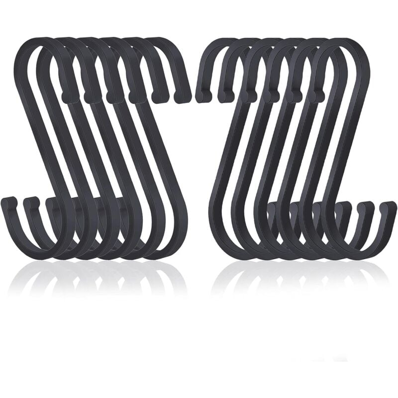 Crochet s Lot De 12 Crochets Plats En Aluminium En s De Suspendus, Crochets De Boucher Au Fini Mat Pour Cuisine, Chambre à Coucher, Salle De Bain,
