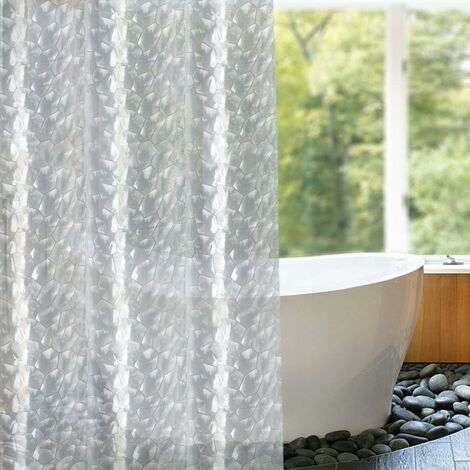 Feagar Duschvorhänge Shower Curtains mit 8 Duschvorhangringen und 3 Magnete｜Duschvorhang Durchsichtig Antischimmel Wasserdicht für Dusche und Badewanne Duschvorhang Transparent 120x180 cm