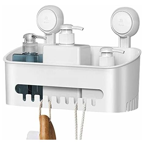 Estante de ducha sin perforación, cesta de ducha autoadhesiva, estante de  ducha de acero inoxidable cepillado para baños YONGSHENG 8390611746926