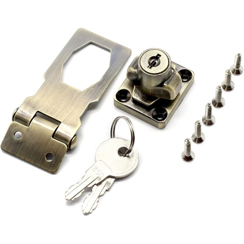 Moraillon De Verrouillage En Métal Boucle Moraillon De Verrouillage Moraillon De Serrure Boulon De Porte Loquet Boucle Avec Cadenas Et Clé Pour