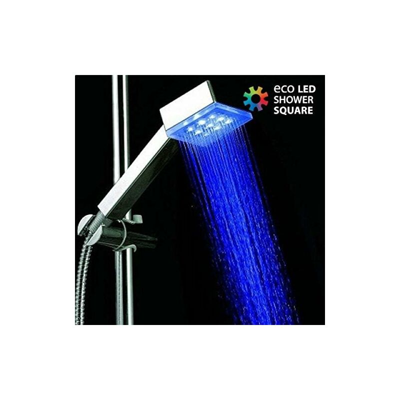 Pommeau De Douche Carrée à Haute Pression, Universel, Type Pluie, Économiseur D'Eau Pour La Salle De Bain Avec Leds Intégrées Lumineux - Norcks
