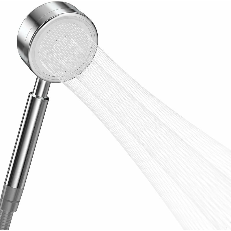 Norcks - Pommeau Douche Haute Pression en Acier Inoxydable 304, Douchette Douche Salle de Bain Economie d'Eau Installation Facile - Méthode de Jet en