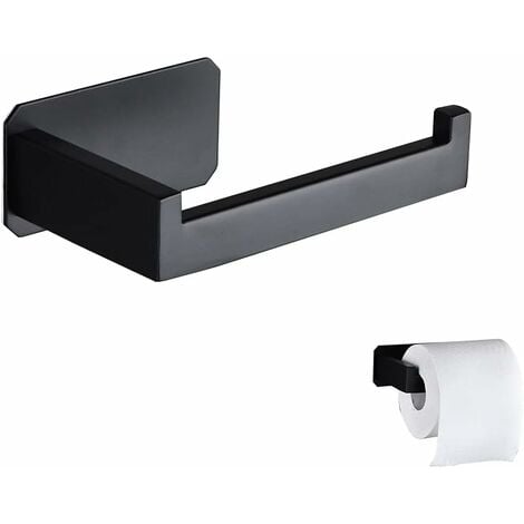 Norcks Portarrollos Baño Adhesivo Porta Papel Higienico Acero Inoxidable Porta Rollos De Papel Higienico Para Baño Y Cocina (Negro)