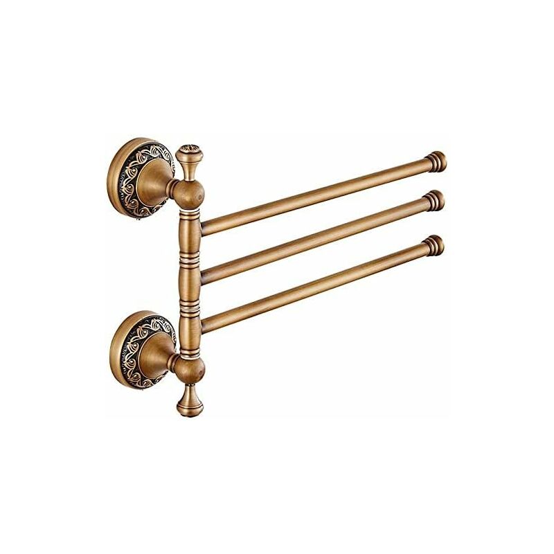 Norcks - Porte-Serviettes à 3 Bras, Porte-Serviettes Rétro En Laiton, Porte-Serviettes Ancien Pour Salle De Bains