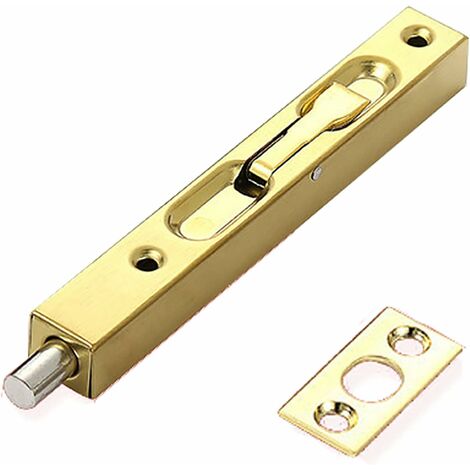NORCKS Protector De Perno Cerradura De Perno Corrediza Oculta De Acero Inoxidable Cerradura De Puerta De Seguridad Para Puertas Francesas Puertas Compuestas Puertas,8in gold - Oro