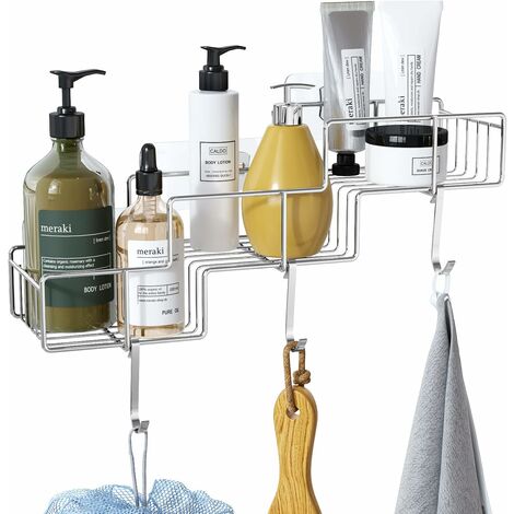 2Pcs Corner Shower Caddy Shelves Wall Mounted Basket Rack Bathroom Shampoo  Holder Storage, 1 unit - Baker's