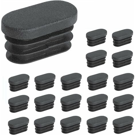Norcks Table Chair Leg Feet Plastic Oval Rubber Furniture Pads Blanking Caps Chair Leg Foot End Caps Covers Floor Protectors For Home Patio Garden Office 20 Pieces (15X30Mm)