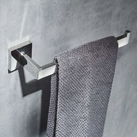 Norcks Towel Rail Polish Chrome,Towel Ring Wall Mounted,Sus 304Stainless Steel,Open-Arm Design Single Bar