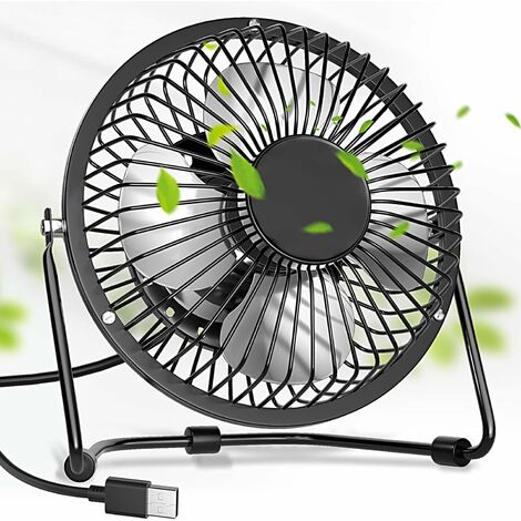 Ventilador de escritorio PIPRE USB, mini ventilador de escritorio portátil  3 velocidades de rotación 360° ventilador USB para el hogar y la oficina