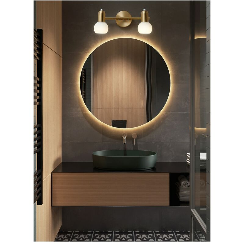 Briday - Nordic Led Mirror Makeup Wall Lamp For Bathroom Bedroom Gold Vanity Wall Sconce Copper Interior Home Decoration Lighting Fixture