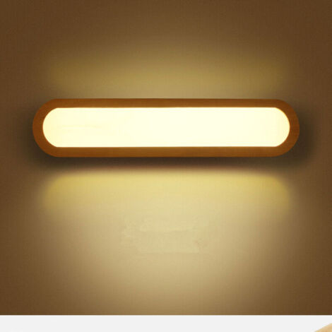 Nordic LED wall light in solid wood, decorative indoor lighting for bedroom, hallway, staircase, creative square wooden cabinet, reading lamp
