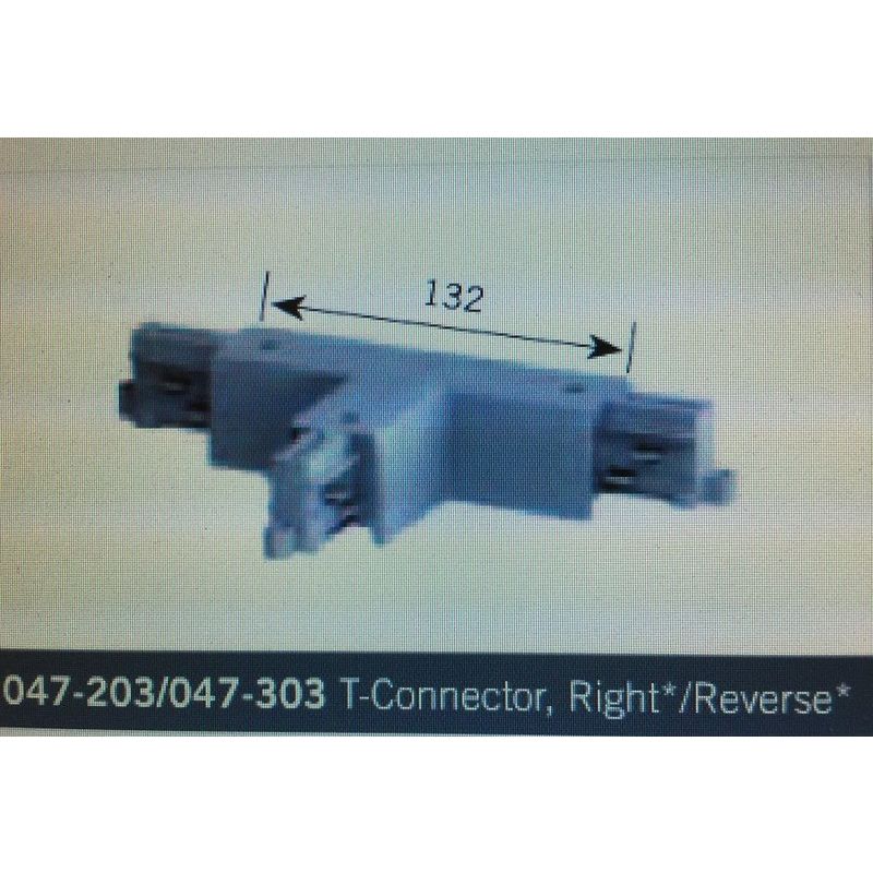 

047-203 - T conector inversa Derecho de tren ligero BLANCO - Nordic Light