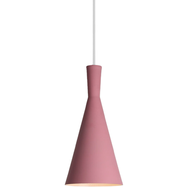 Nordic Minimalist Chandelier Pink Creative Retro Pendant Lamp Metal Modern Indoor Pendant Light for Bedroom Bedside Dining Room Living Room Clothing