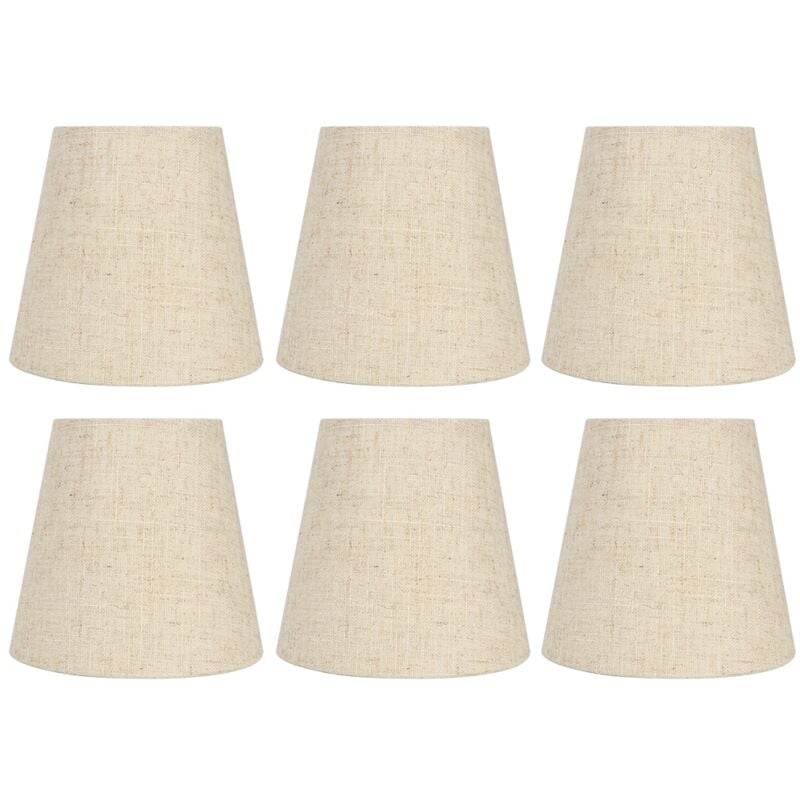 Nordic simple abat - jour solide abat - jour tissu moderne abat - jour à membrane intérieure pour lustre en cristal lampe murale croix Lin pince 6pcs