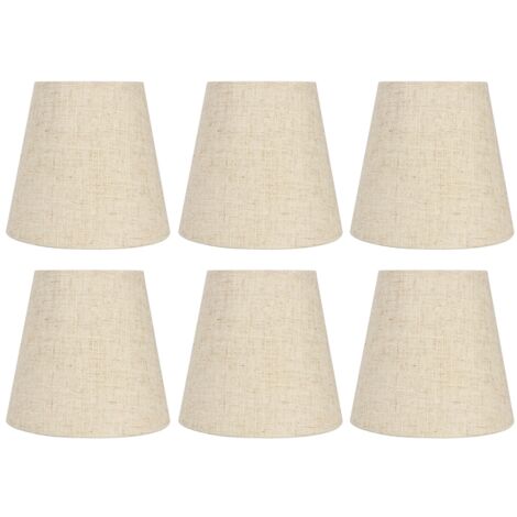 Nordic simple abat - jour solide abat - jour tissu moderne abat - jour à membrane intérieure pour lustre en cristal lampe murale croix Lin pince 6pcs