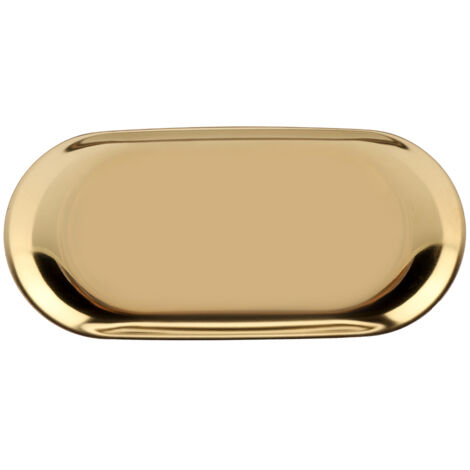 Nordic Style Stainless Storage Tray Cosmetics Jewelry Cake Plate for Office Desks(Golden S)