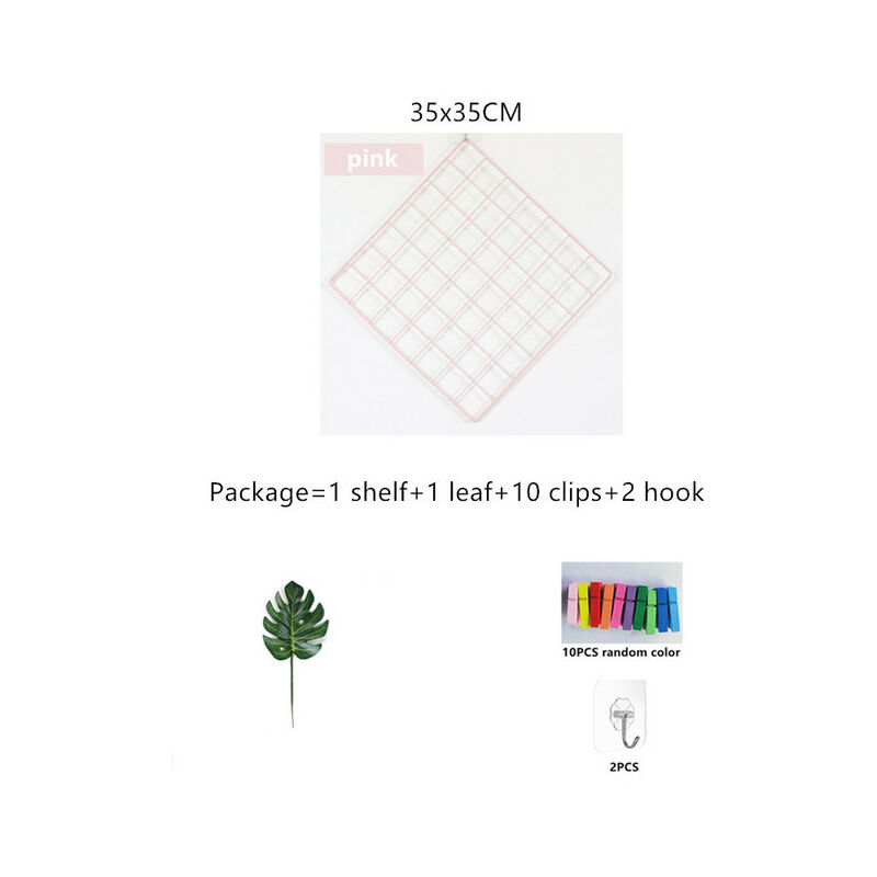 Nordic Wall Decoration Iron Grid Decor Photo Frame...