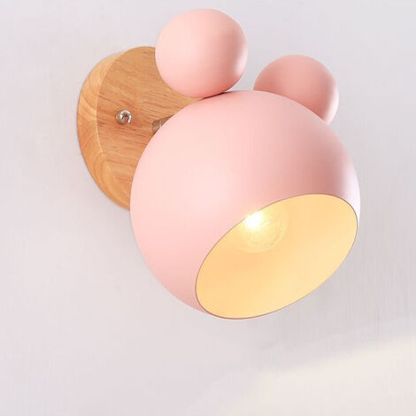 Nordic Wall Lamp Cartoon Wall Sconce Creative Mickey Wall Light Simple Personality Wall Light for Living Room Bedroom Children'S Room