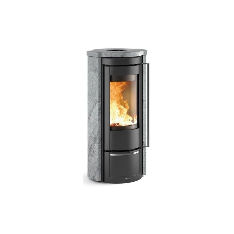 Poêle à bois en pierre raccordable - la nordica Liu Pietra 7.5 kW