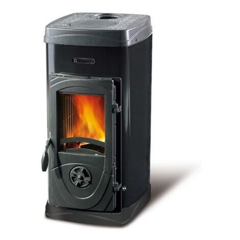 Nordica – Poêle à bois panoramique 5 kW – Efficacité 80% – Volume chauffé jusqu'à 143 m³ – Diamètre sortie fumée 120 mm – Verre céramique résistant 750°