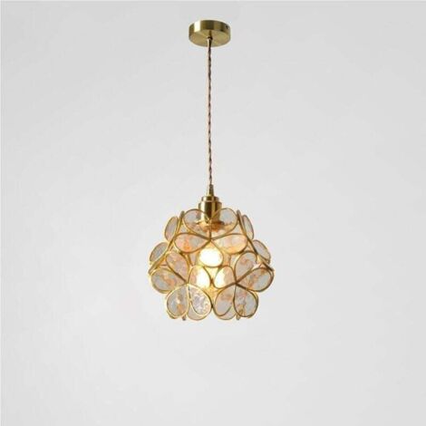 Nordische moderne Pendelleuchte aus Kupferglas, kreativ, dekorativ, verstellbar, E27-Sockel, Hängelampe für Esszimmer, Schlafzimmer, Nachttisch, Wohnzimmer, Küche (transparent)