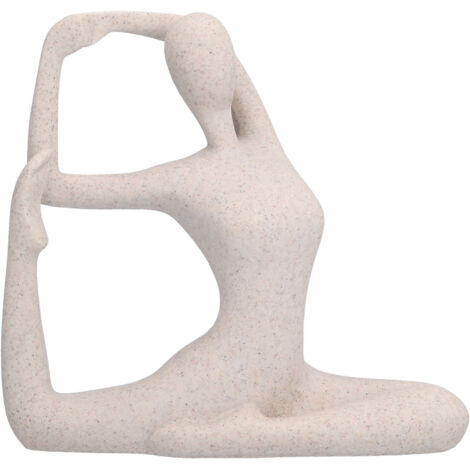 Nordische Yoga-Pose-Statue aus Sandharz – Bürodekoration und Sammlerstück für Zuhause BL562