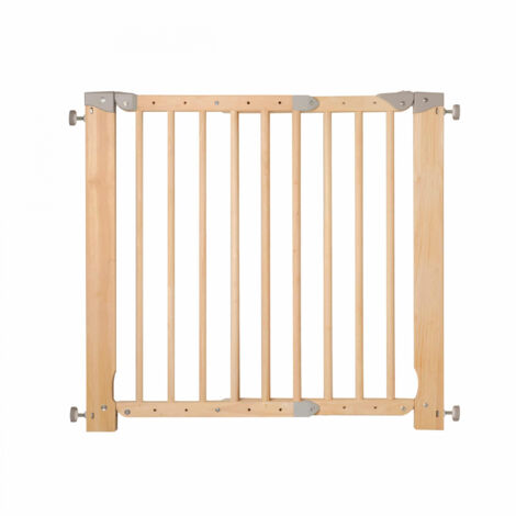 Nordlinger – Barrière de sécurité amovible bois réglable 70 à 103 cm – Hauteur 77 cm – Fixation par pression à 4 points – Ouverture à une main