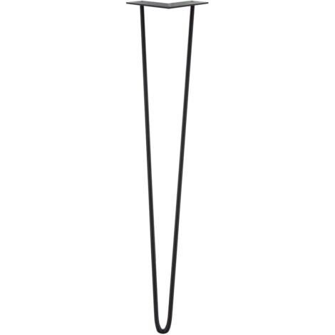 Nordlinger – Pied de meuble filaire incliné noir 71 cm – Conception à visser – Finition mate pour intégration décorative – Pour espaces modernes