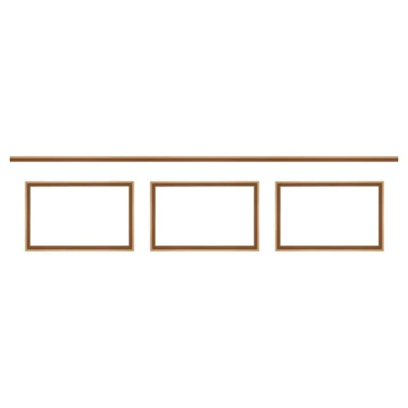 Nordlinger - Kit moulure décor 3 - 265 à 300cm - Moulure murale bois 100%FSC pour soubassement