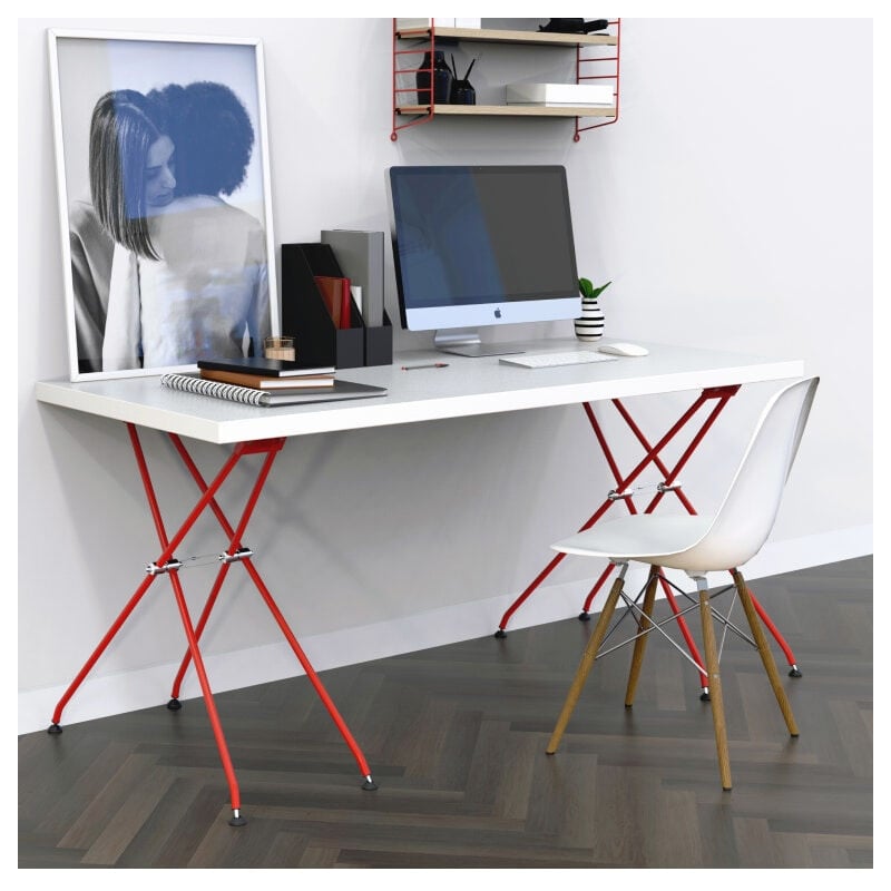 Pied de table design orange poppy Markk