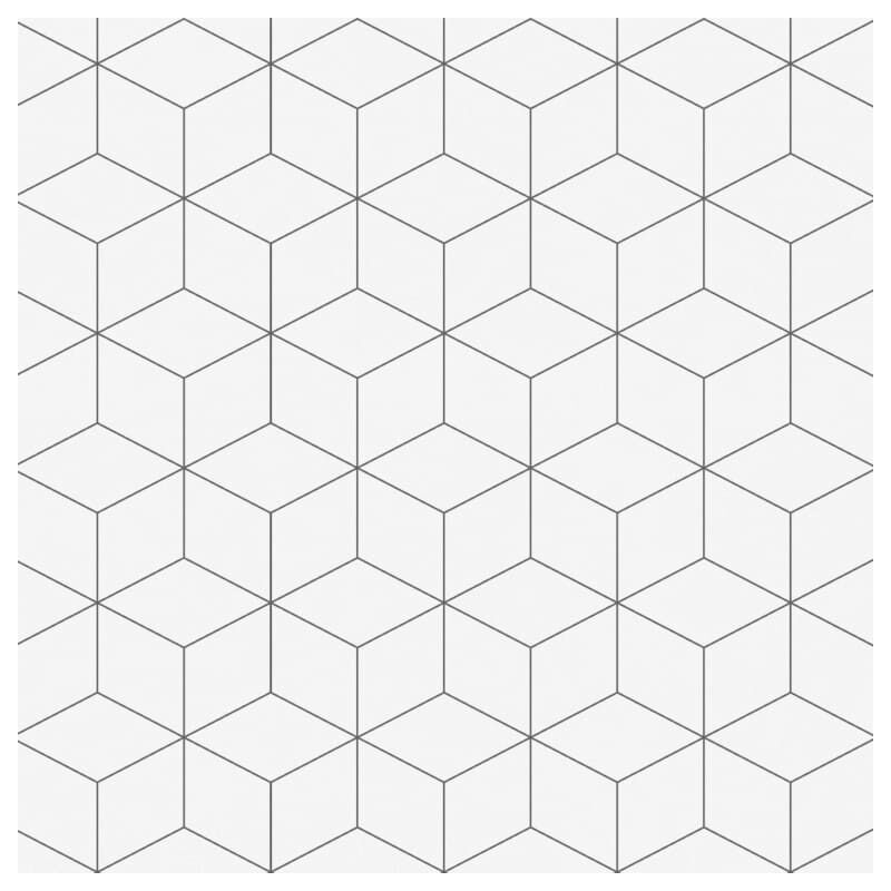 NORDLINGER PRO Plaque composite Crédence - Geometric Blanc - Aluminium - 80 x 120 cm 3/0,15 mm - Idéal cuisine