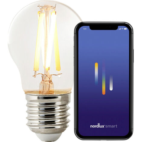 Nordlux 2170052700 Ampoule à incandescence CEE E (A - G) E27 forme de globe commandé par appli mobil