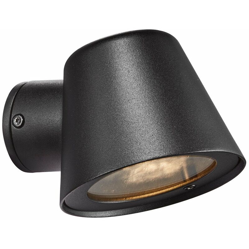 Image of Aleria Outdoor Down Wall Lamp Black, GU10, IP44 - Nordlux