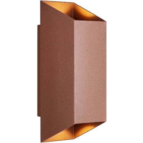 Nordlux – Applique murale extérieure aluminium rouille IP54 – Éclairage up & down – Compatible avec 2 ampoules GU10 – Design moderne pour espaces extérieurs