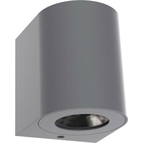 NORDLUX LED-Wandanbauleuchte 12W Canto2 2700K A+ 500lm gr 2LEDs Konv Glklar IP44 49701010