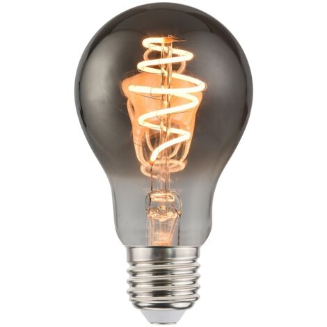 Nordlux Deco E27 A60 Spiral Dim 1800 Kelvin 120 Lumen Leuchtmittel Rauchfarben, dimmbar, Glas