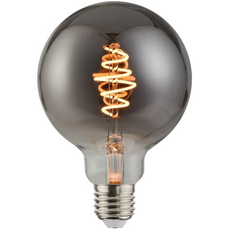 NORDLUX Deco E27 G125 Spiral Dim 1800 Kelvin 140 Lumen Leuchtmittel Rauchfarben, dimmbar