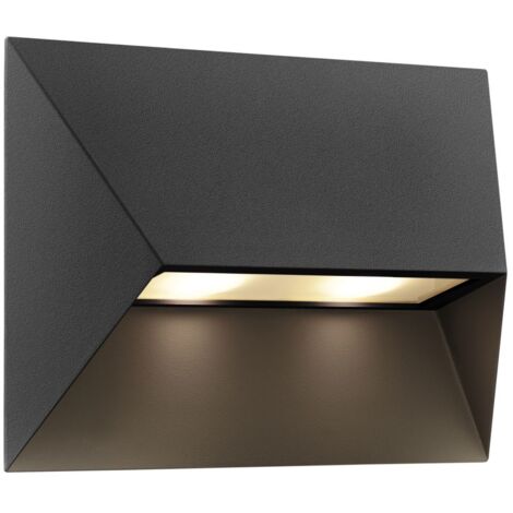 Nordlux Pontio Applique Murale Aluminium Noir IP54 - Convient