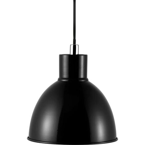 Nordlux – Suspension en métal noir E27 – Finition anthracite brillante – Diamètre 21.5 cm – Hauteur 23 cm – Longueur max 200 cm – Tension 230 V - NOIR 1 PC