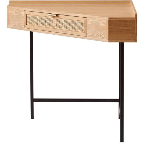 Nordlys - Bureau d'angle en Bois avec Tiroir