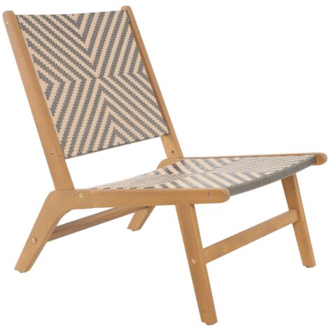 Nordlys – Fauteuil de jardin en acacia massif – Style scandinave – Capacité 120 kg – Hauteur d'assise 39 cm – Dimensions 55 x 72 x 78 cm