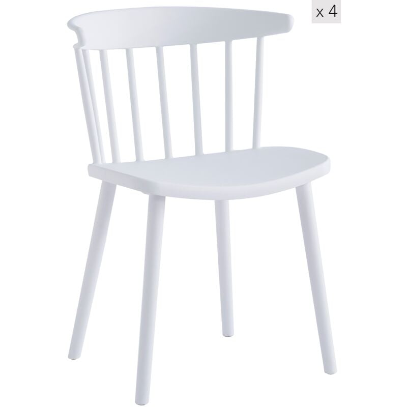 Lot de 4 Chaises Interieur Exterieur - Nordlys
