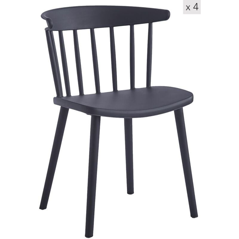 Lot de 4 Chaises Interieur Exterieur - Nordlys