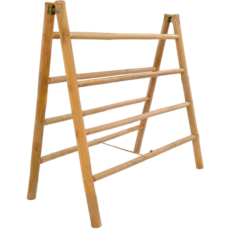 Nordlys - Porte Serviette Pliable en Bois de Bambou Massif